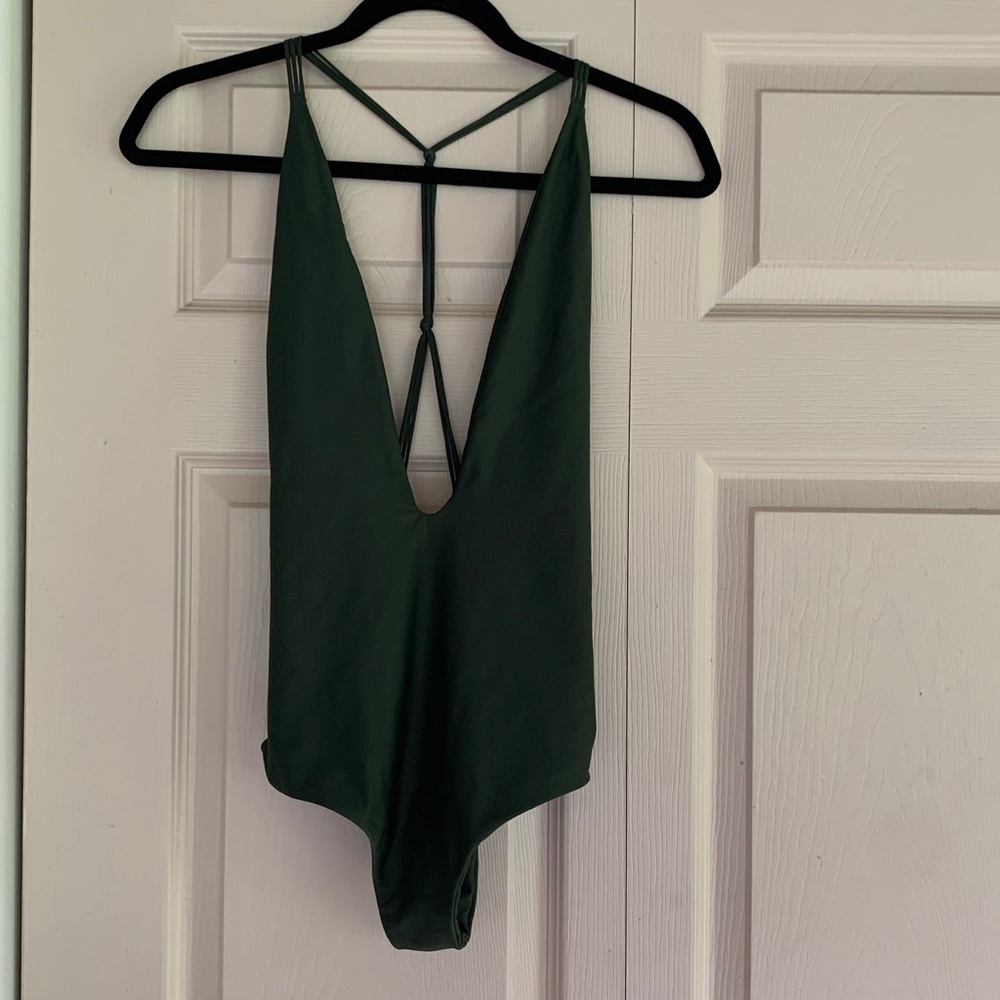 hunter green mikoh one piece swimsuit